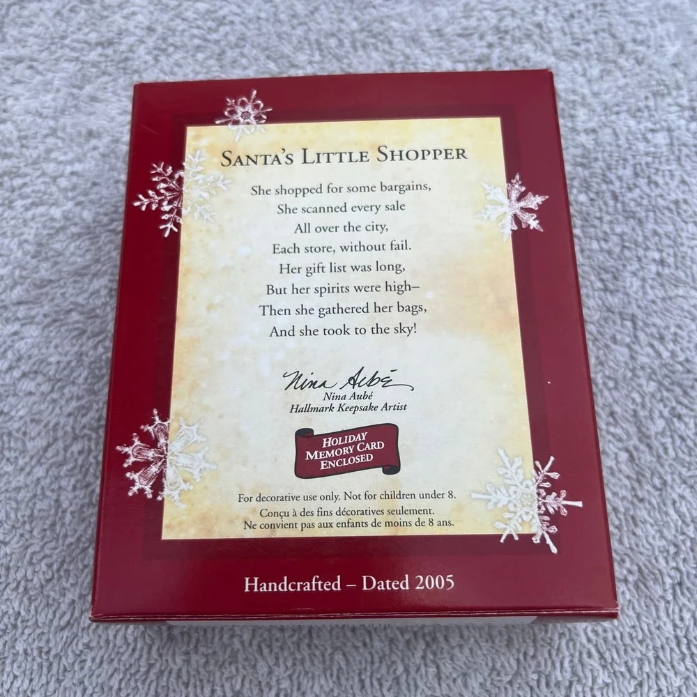 Hallmark Keepsake Ornament Santa's Little Shopper Reindeer‎ Christmas 2005